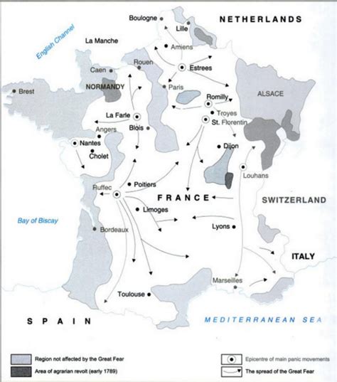 maps for the spread of great fear Social Science The French Revolution ...