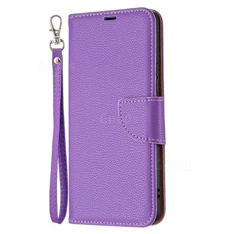 Classic Luxury Litchi Leather Phone Wallet Case for Samsung Galaxy A53 5G - Purple - Galaxy A53 ...