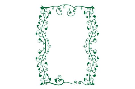 Vine Border Card Template SVG Cut file by Creative Fabrica Crafts ...