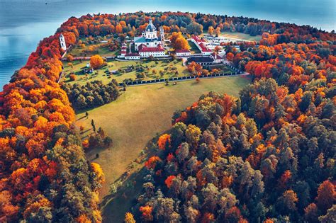 Wallpaper : trees, aerial view, landscape, Lithuania, fall 2047x1364 ...