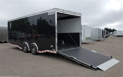 Car Hauler - 2019 Haulmark 8.5x24 12k EDGE Pro Series Race Trailer - Black | TrailersUSA