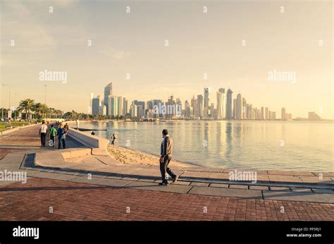 Doha corniche, Qatar, Middle East Stock Photo - Alamy