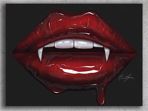 Vampire Lips Canvas Print – Giovannie's Originals