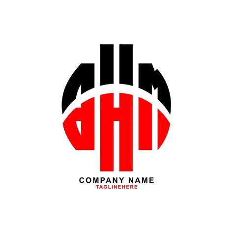 creative BHM letter logo design with white background 9839468 Vector ...