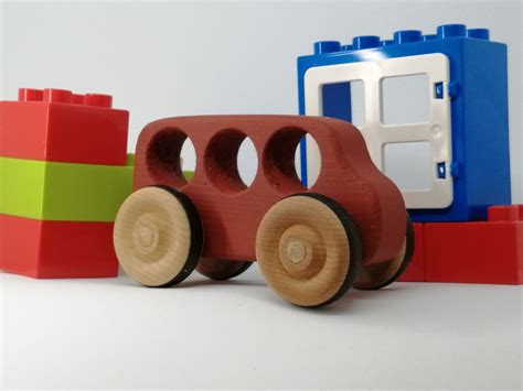 Wooden Toy Bus - Blue, Green, Red, Yellow. Free Delivery | Wooden toys, Wooden, Home crafts