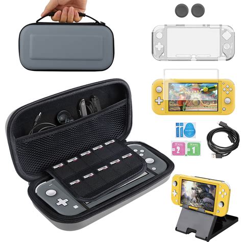 Complete Starter Kit for Nintendo Switch Lite, EEEkit 7in 1 NS Lite 2019 Accessories Bundle W ...