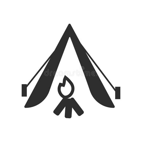 Camping Icon Vector Isolated On White Background, Logo Concept O Stock ...