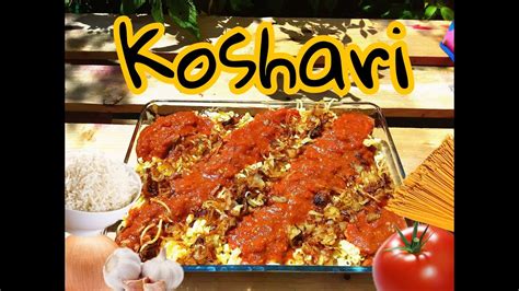 #Yummy World# Koshari - Egyptian Street Food recipe/ Lentil - rice and ...