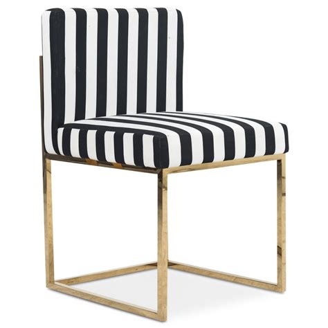 Modern Black and white striped dining chair - ModShop