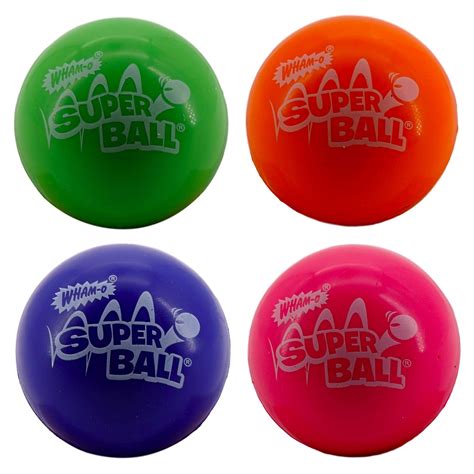 Superball (4 Pack, Colors Vary), High Bouncing Ball, 1.75 in Diameter ...