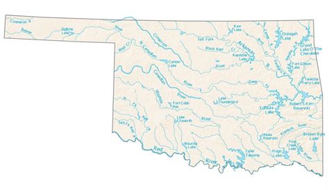 Map of Oklahoma - Cities and Roads - GIS Geography