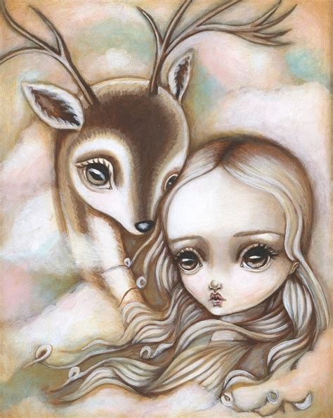 8x10 Fine Art PrintDeer Spirit by FairRosamund on Etsy