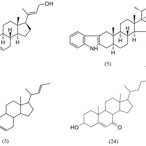 Molecular structures of the major compounds of steroids from Table 3,... | Download Scientific ...