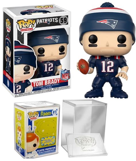 Funko POP! Football Patriots Tom Brady Vinyl Figure w/ Pop Protector - Walmart.com - Walmart.com