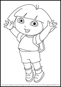 How to Draw Dora the Explorer Cartoon Characters : Drawing Tutorials ...