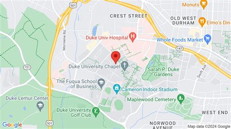 Duke East Campus Map - United States Map