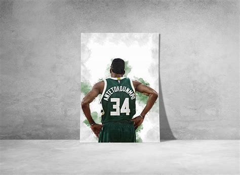 GIANNIS ANTETOKOUNMPO Sport Poster Basketball Player Poster Digital Art ...