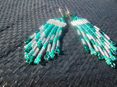 Turquoise Beaded Earrings by CraftingAddiction on Etsy Turquoise Bead Earrings, Gold Earrings ...