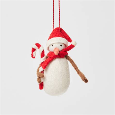 Hand Felted Sunny Day Snowman Ornament – Craftspring