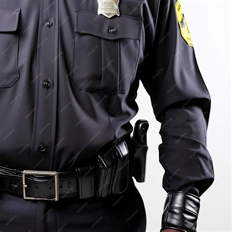 Premium AI Image | A police officer is wearing a black uniform