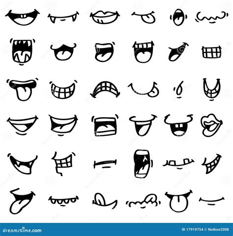 Hand Draw Cartoon Mouth Icon Stock Images - Image: 17919754