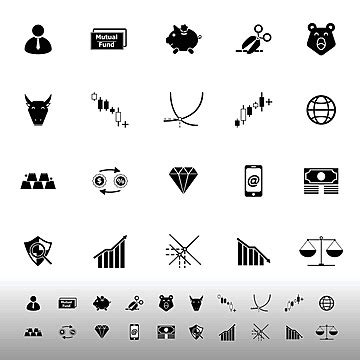 Stock Market Icons On White Background Vector Business Sign Vector, Vector, Business, Sign PNG ...
