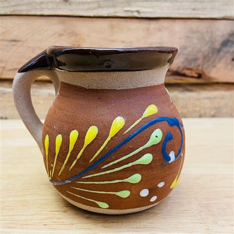 Decorated Mexican Clay Mug Jarrito Mexicano Handmade Mug | Etsy