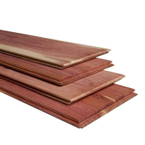 1/4 in. x 3-3/4 in. x 48 in. 100% Aromatic Eastern Red Cedar Planking ...