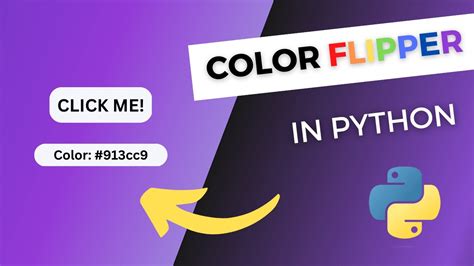 Create a Simple Color Flipper | Python Tutorial - YouTube