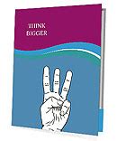 White Three Hand Sign On Light Blue Background: Symbolism And Meaning Presentation Folder ...