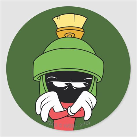 MARVIN THE MARTIAN™ Pout Classic Round Sticker | Zazzle.com | Marvin the martian, Marvin, Purple ...