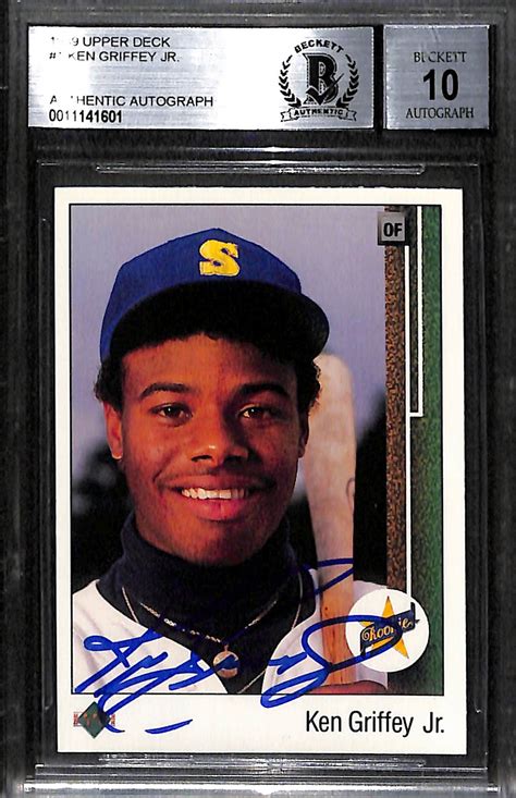 Lot Detail - Ken Griffey Jr. Signed 1989 Upper Deck Rookie Card ...