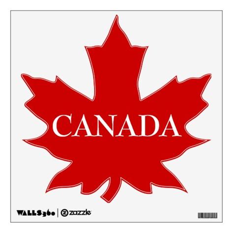 CANADA-Red Maple Leaf Wall Decal | Zazzle