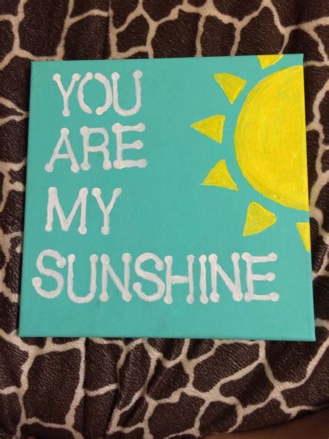 Acrylic paint you are my sunshine | You are my sunshine, Painting, Acrylic painting