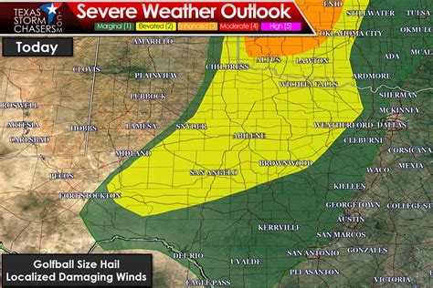 Hail storms possible today; enhanced severe weather risk tomorrow ...