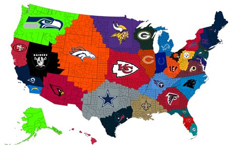 NFL Imperialism Map Week 6 2018 Nfl | Printable Map Of USA