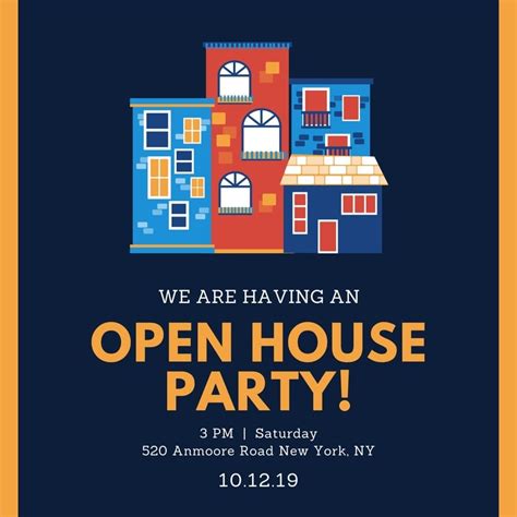 Free printable, customizable open house invitation templates | Canva