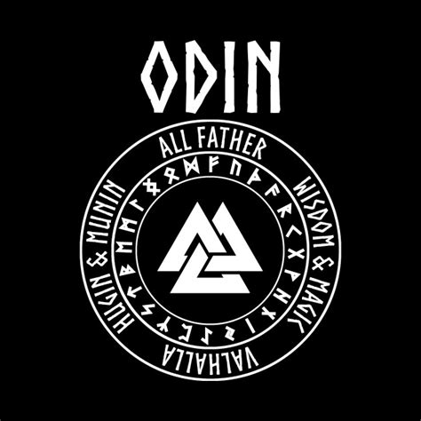 Odin Viking God Valknut with Runes - Odin - Tapestry | TeePublic