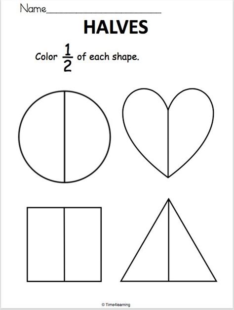 Fraction Worksheet - Halves | Made By Teachers | Fractions worksheets, Math fractions worksheets ...