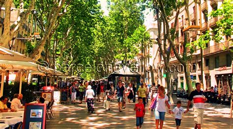 Barcelona 2020 - La Rambla street is main tourist street in Barcelona - Also called Las Ramblas