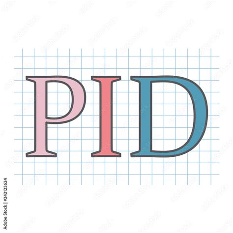 PID (Pelvic inflammatory disease) acronym on checkered paper sheet ...