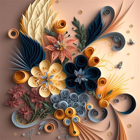 Premium AI Image | Paper art beautiful wallpapers of colorful paper flowers Generate Ai