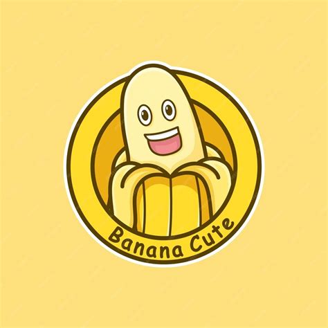 Premium Vector | Banana logo vector design. mascot illustration design of cute banana