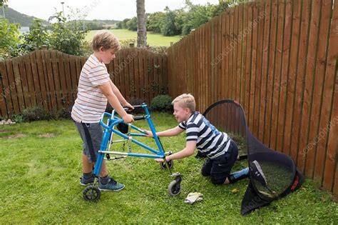 Boy with cerebral palsy - Stock Image - C038/2362 - Science Photo Library