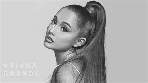 Drawing Ariana Grande - Pencil Drawing Time-lapse - YouTube