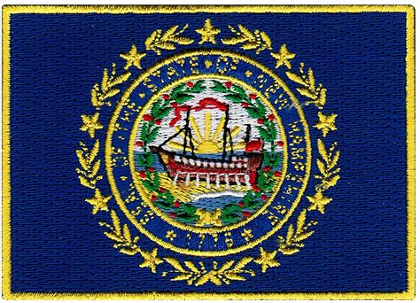 New Hampshire State Flag Embroidered Patch Iron-On NH Emblem | Walmart Canada