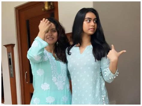 Kajol and daughter Nysa Devgn twin in blue as they celebrate Raksha ...