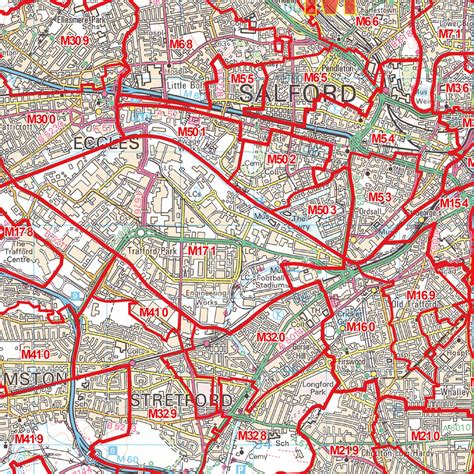 Manchester Postcode Map - M Postcode Map - Map Logic