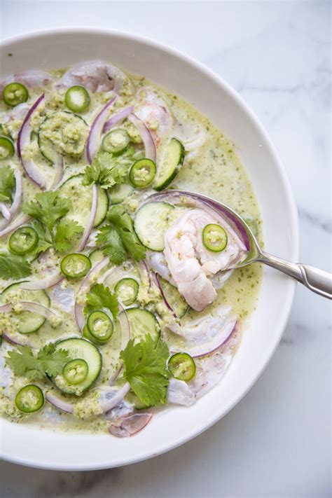 Shrimp Aguachile Tostadas (Camarones en Aguachile) - Feed Me Phoebe