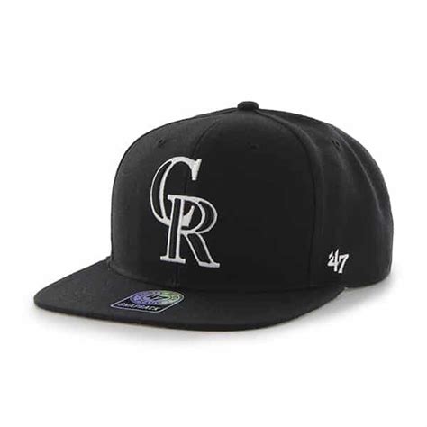 Colorado Rockies 47 Brand Black Sure Shot Snapback Adjustable Hat ...